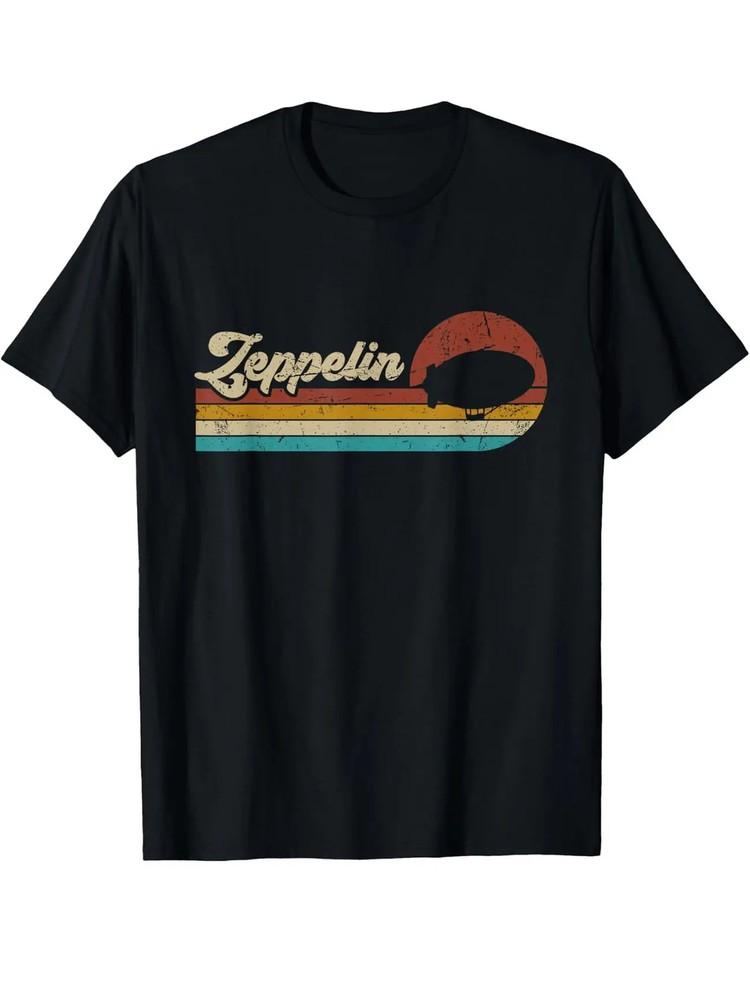 

Men s Vintage Zeppelin Retro Sunset T-Shirt - 100% Cotton, Soft and Breathable XL