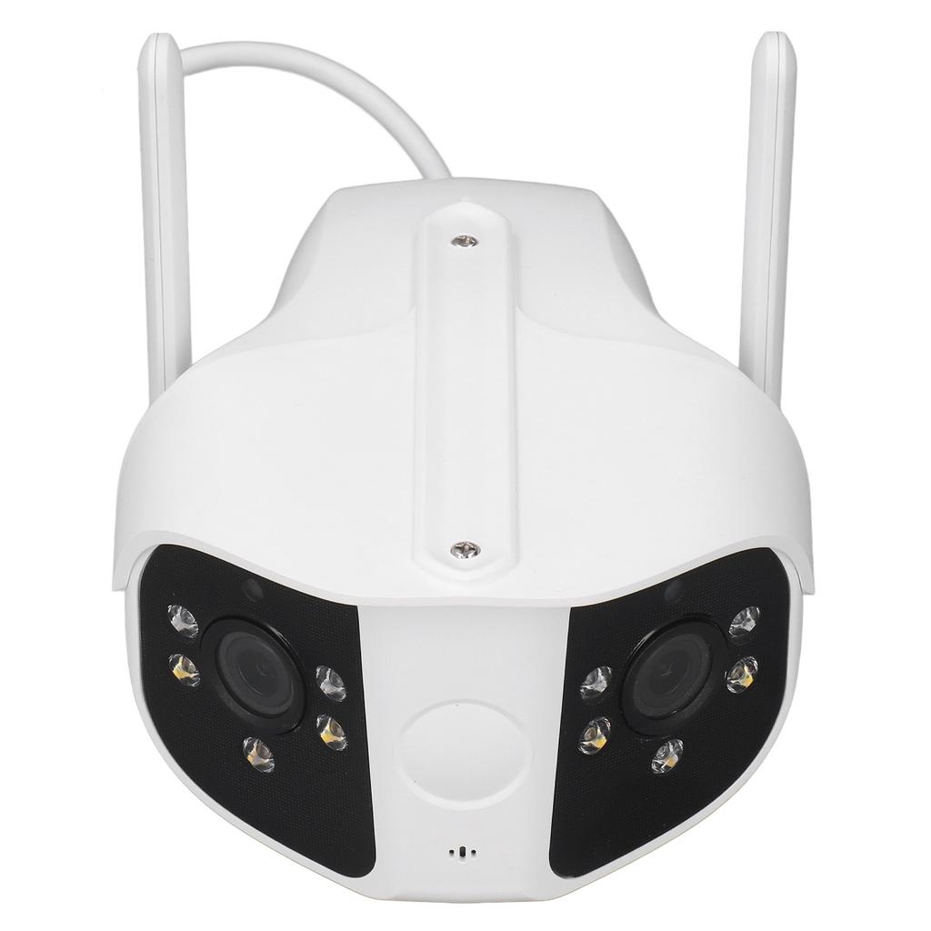 Dual Lens Security Camera Panoramic 2 Way Audio Surge Protection Wifi Full Color Night Vision APP