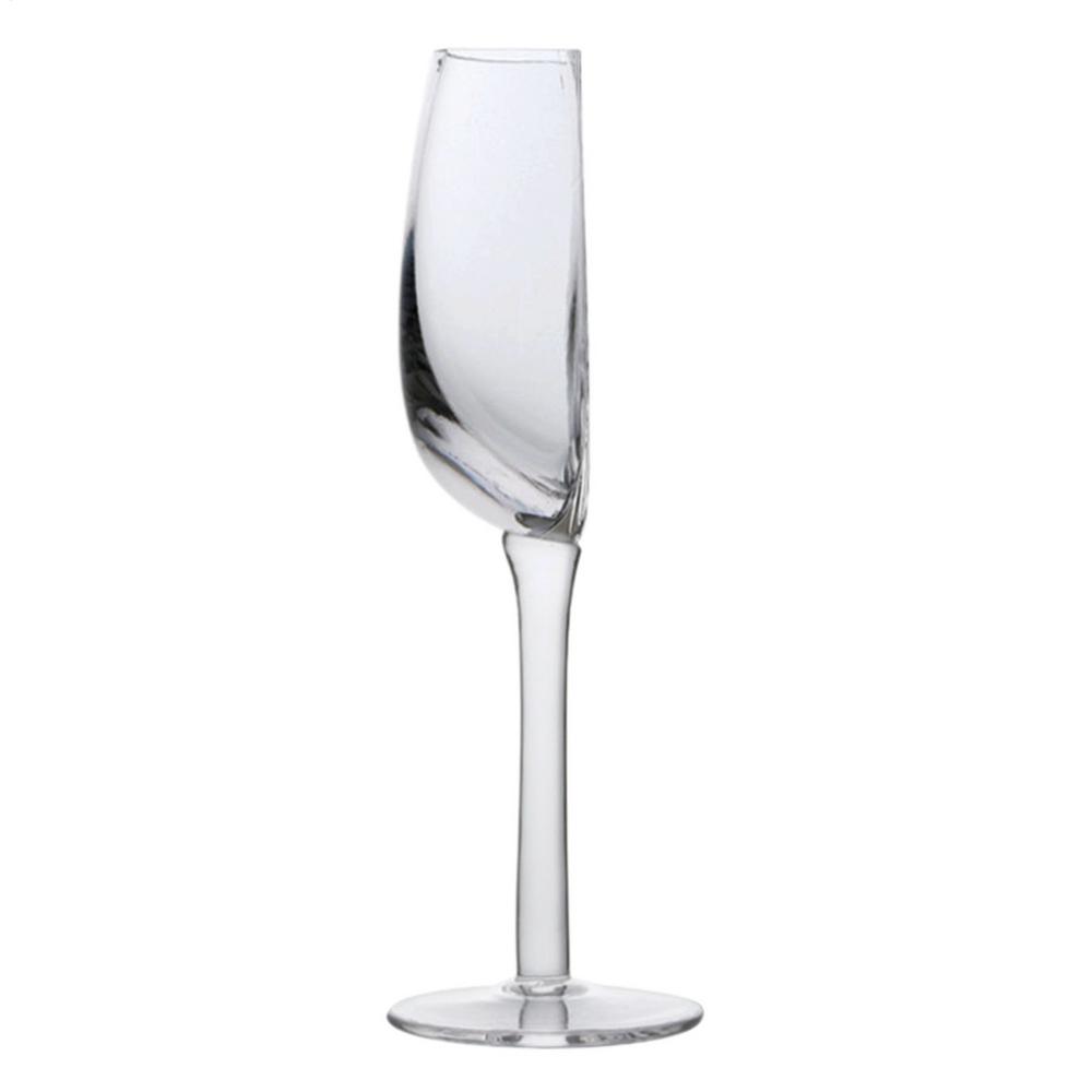 140ml Glass Red Wine Cup Half Shape Goblet Art Red Wine Cup with Stem Portable Wine Cups for Birthday Party Tableware