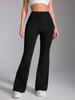 Leopard Print High-Waist Flared Yoga Pants - Wide Leg Streetwear Pilates Fitness Trousers