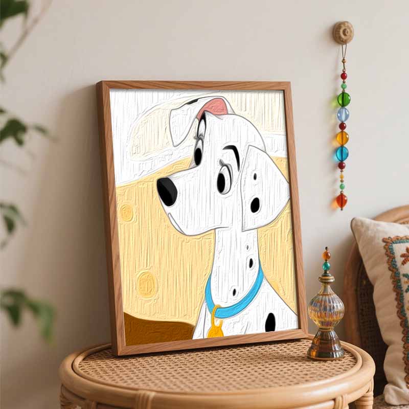 Disney Dalmation Dog Oil Paint Hand Painting Kit Decoration Classic Style Home Decor Painting Wall Art DIY Canvas Gift Set Hobby Art