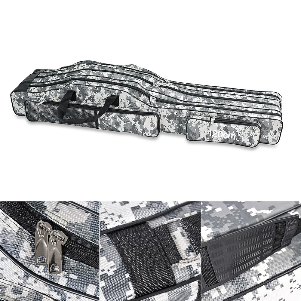 3 Layer Collapsible Fishing Rod Bag Waterproof Fishing Equipment Storage Bags Large Capacity Multifunctional for Outdoor Fishing
