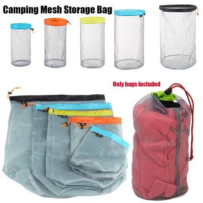 1 stück Wäsche Outdoor Tasche Ultraleicht Mesh Zeug Sack Camping Sport Kordelzug Aufbewahrungstasche Wandern Werkzeuge Klettern Kordelzug Taschen