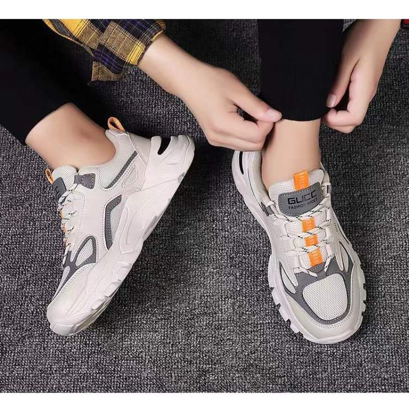 Spring New Dad Shoes – Fly-Knit Breathable Fashionable Korean Style Running Sneakers, Low-Top Student Athletic Shoes
