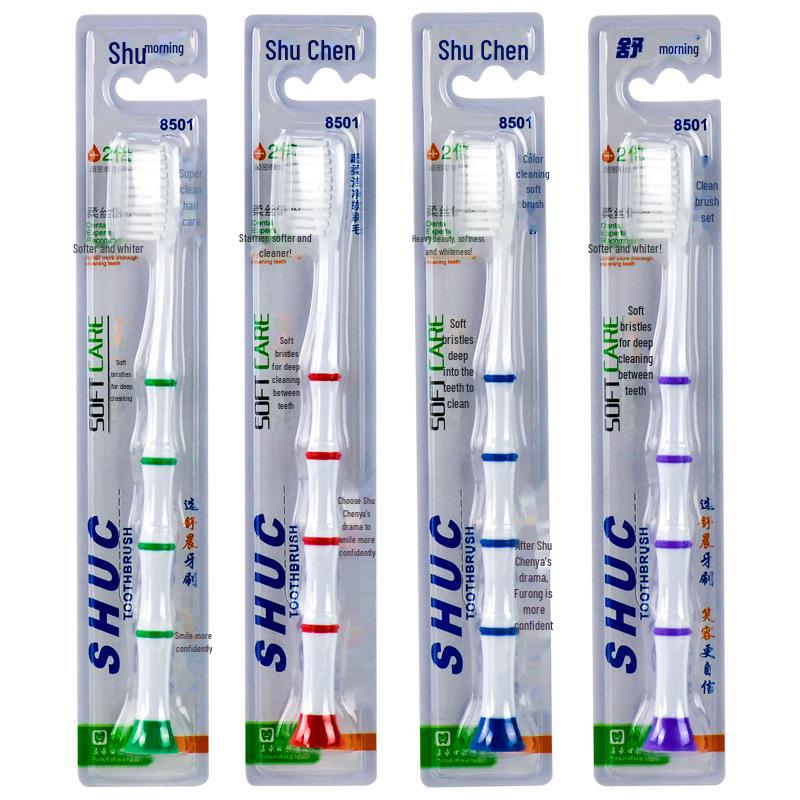Shuchen Soft Bristle Bamboo Toothbrush 8501 - Advanced Gum Protection for Adults
