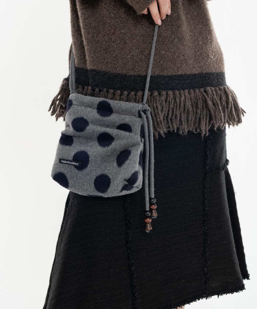 High School Disco Cozy Dot Mini Crossbody Bag_Gray