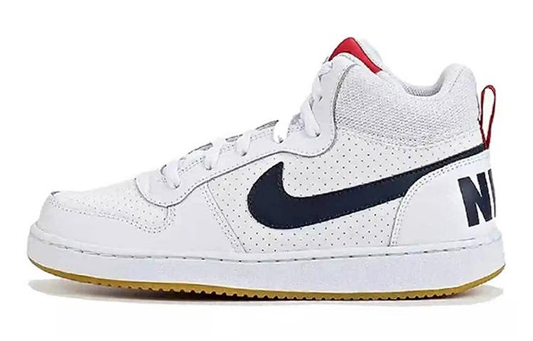 Nike Court Borough Mid White Obsidian GS 839977-107 35.5