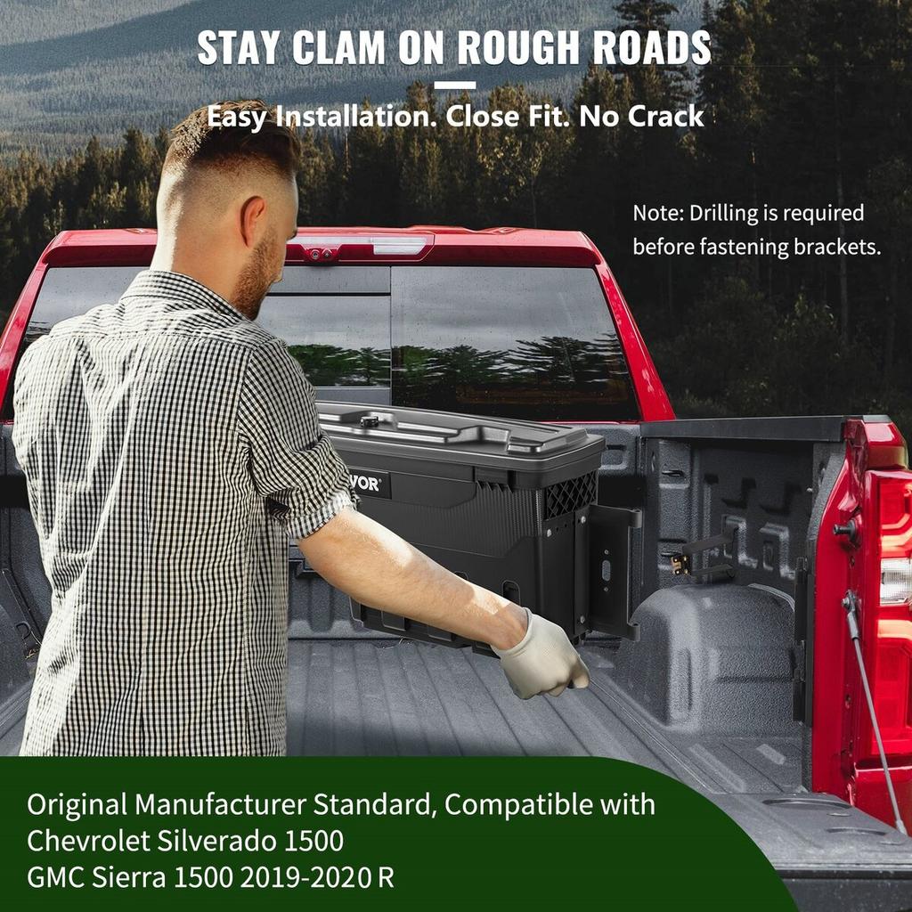 Werkzeugkiste für Ladefläche 2019-20 Chevrolet Silverado 1500 Links+Rechts