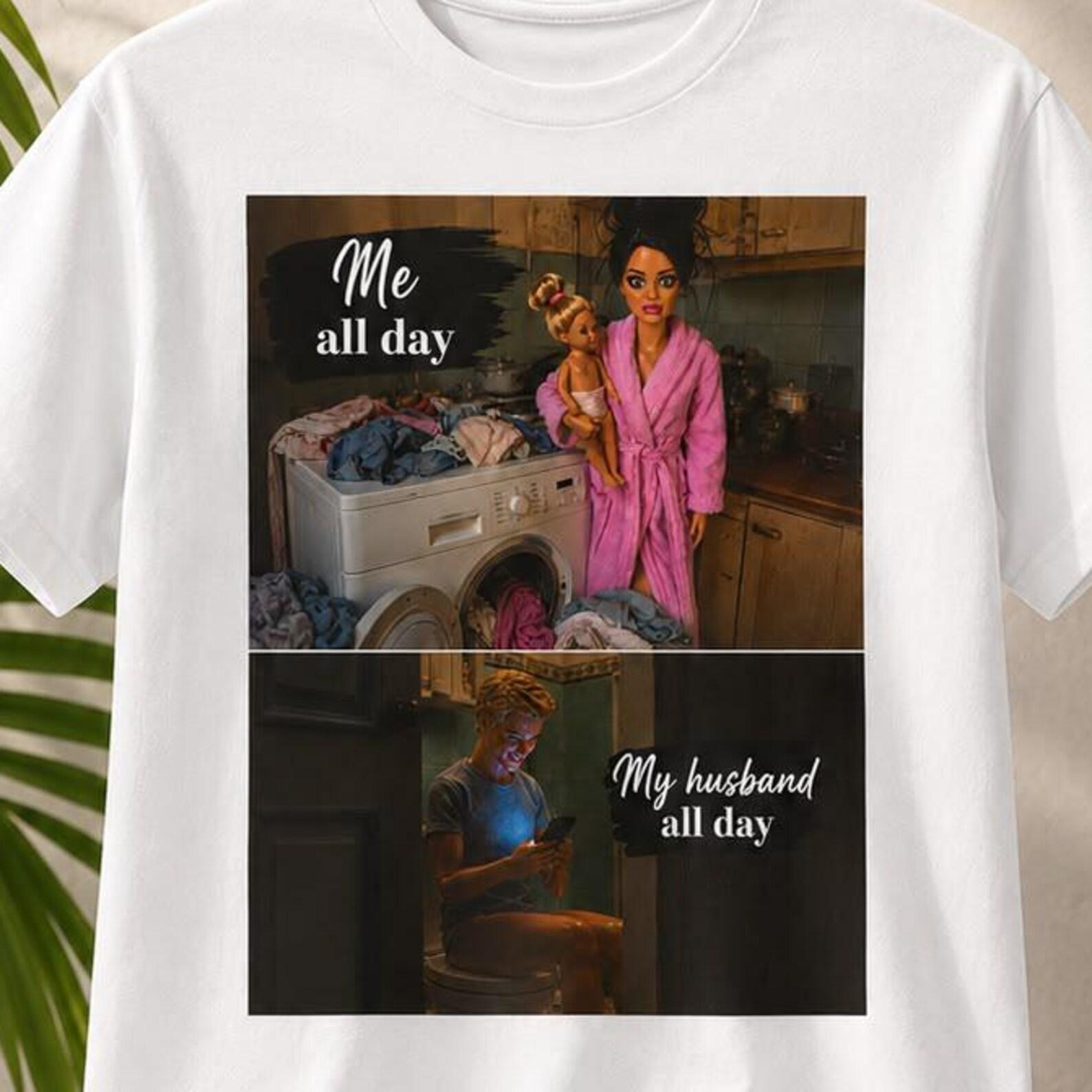 Funny Husband vs Wife T-Shirt | Married Life Meme Tee | Relationship Humor Shirt | Wife Life Graphic Tee | Funny Couple Gift 4XL