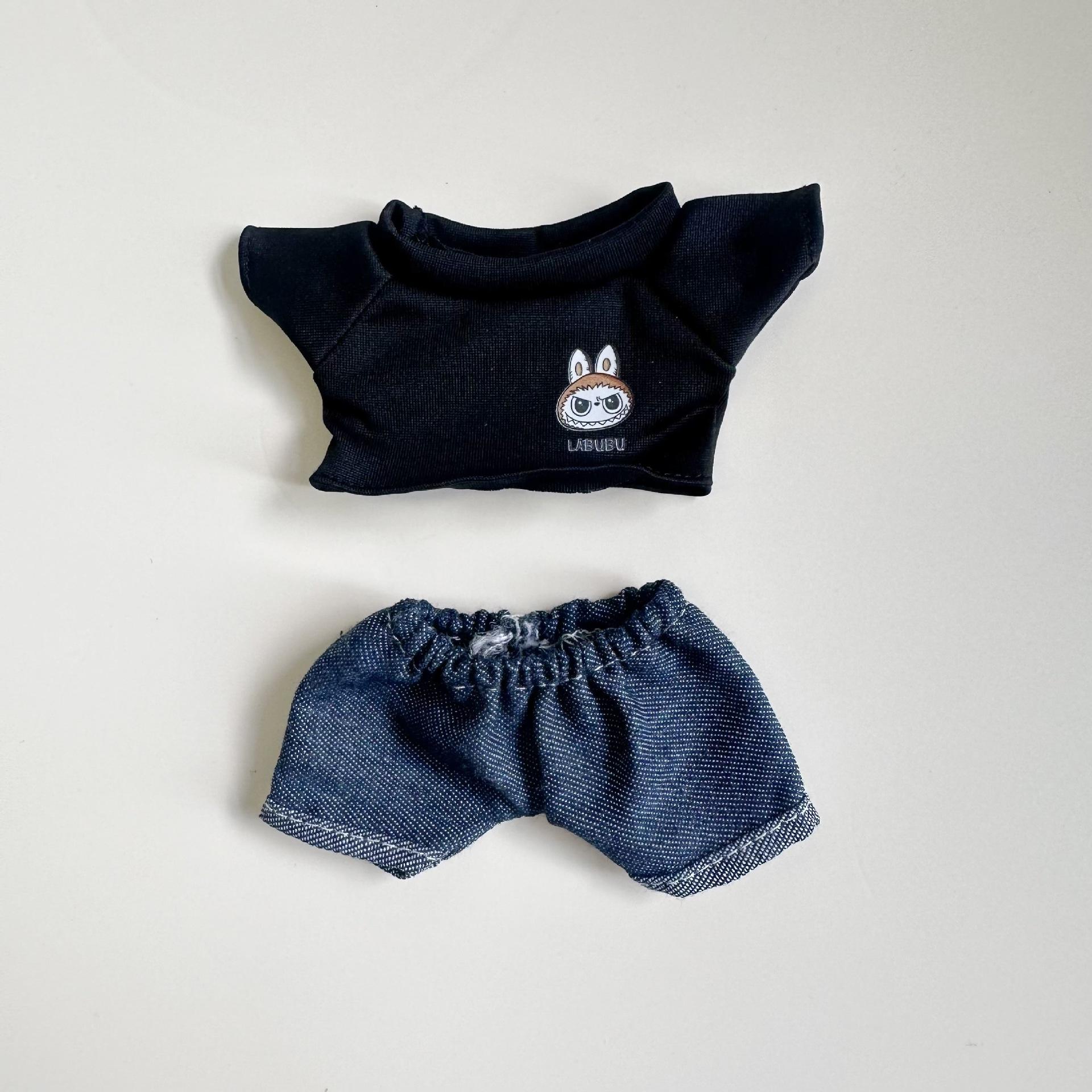 

Clothes only] On ortwo generations of LABUBU doll clothes Labubu sat at the party and replaced the black shirt and glasses suit.