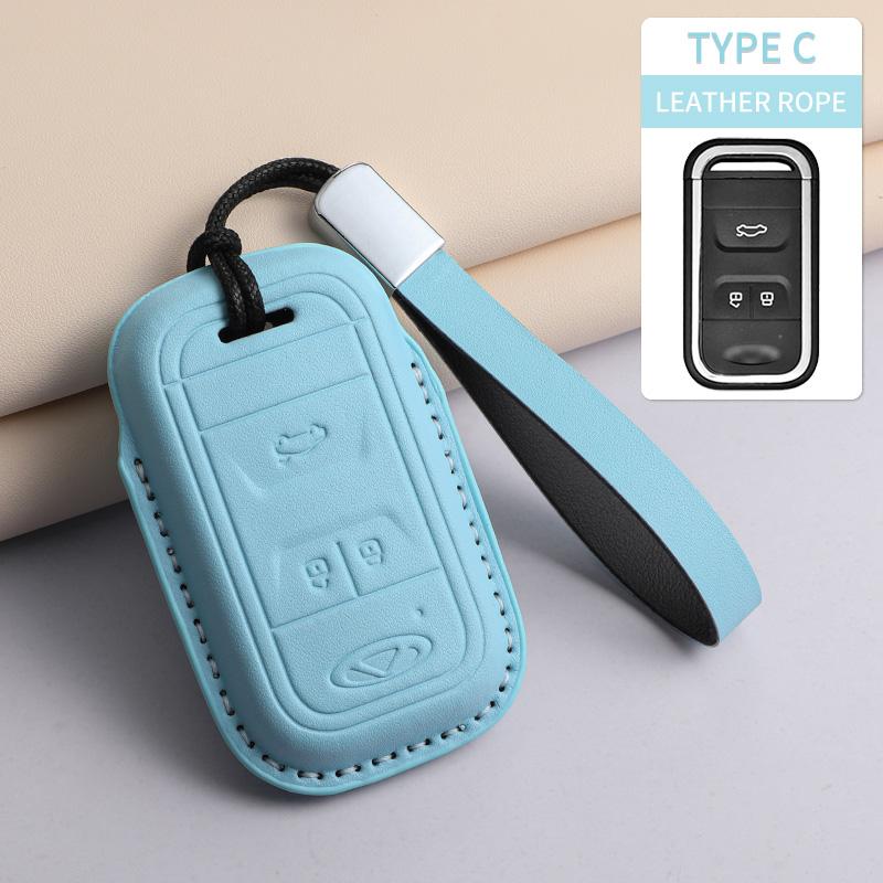 For Chery Tiggo 5 7 8 Tiggo 8 3x Arrizo 5 6 Pro Gx 5x EQ7 Jaecoo J7 7 J8 Omoda 5 C5 PU Car Keychain Shell Holder Car Accessories