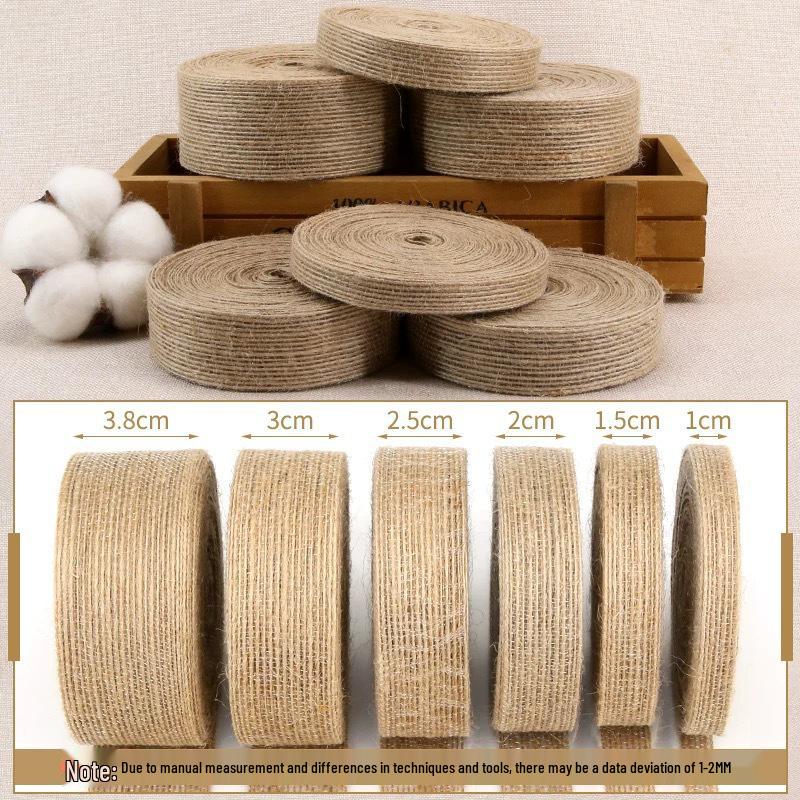 Handmade Burlap Jute Ribbon for DIY Bows and Hair Accessories