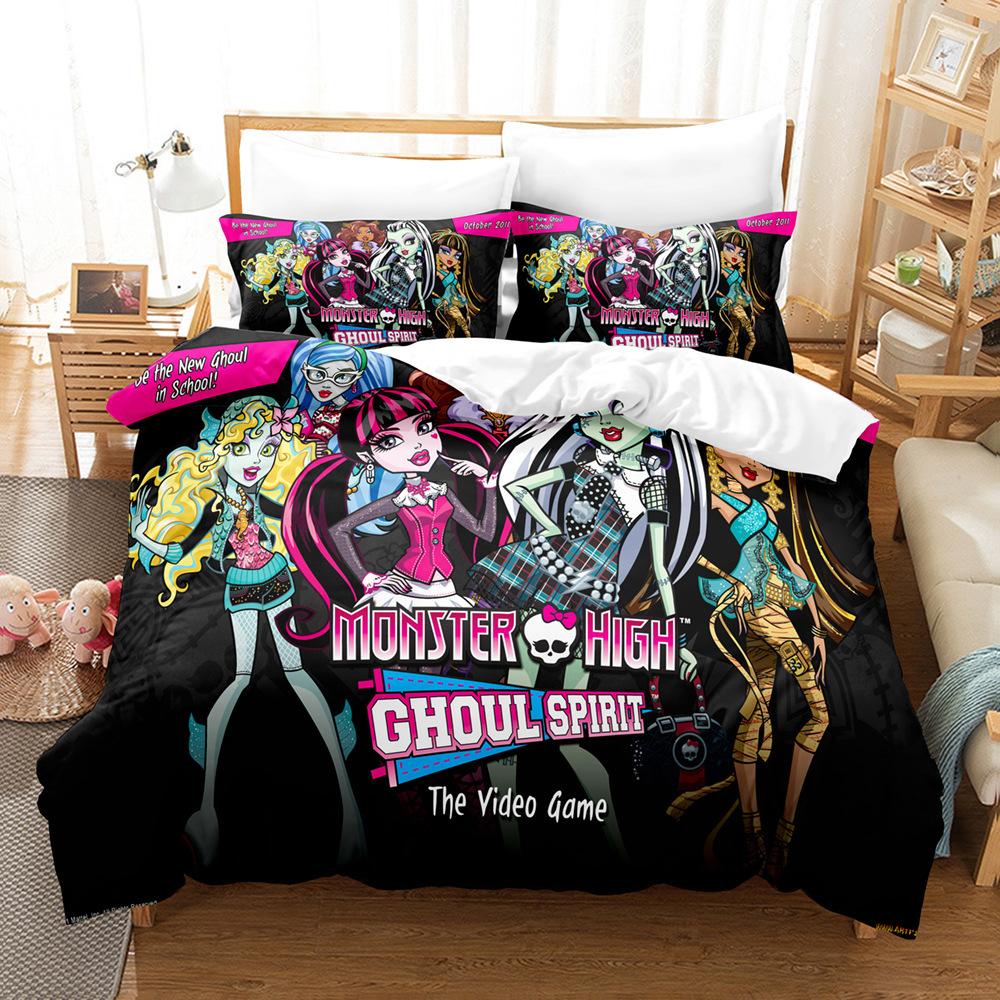 3D Digital Printing Cartoon Surprise Doll Three-Piece Set Bedding Two-Piece Set