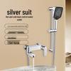 TLXT Starry Silver Square Handheld Shower Set