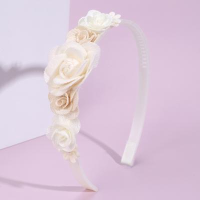 Koreanisches Blumenstirnband Süßes florales Haarband Kinder Haarreif Mädchen Hochzeitskrone Prinzessin Schule Täglicher Kopfschmuck Accessoires