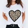 Glanzende Rode Liefdeshart Print T-shirt Dames Oversized Casual Los T-shirt Streetwear Dagelijkse Mode Top Duurzaam Grote Maten Blouse