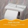 VOSAREA Toilet Paper Holder Roller Universal Plastic Spring Loaded Toilet Paper Roll Holder Stainless Steel Replacement