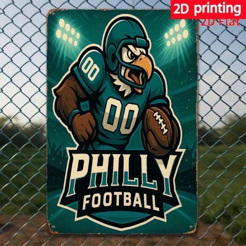 

Metal Wall Art Sports Gym Decor Poster 8x12 Inch No Electricity