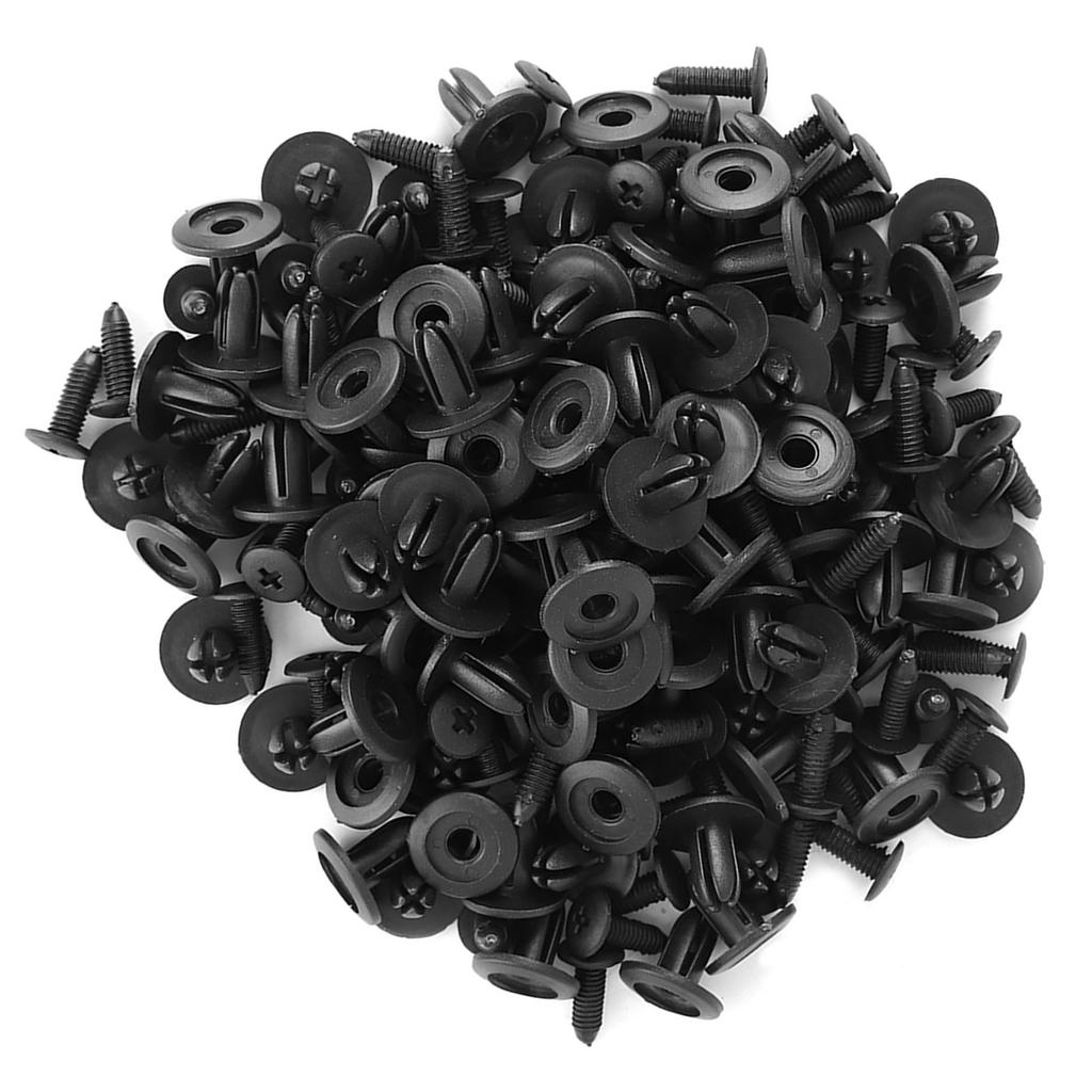 Pack of 100 Car Plastic Rivets 6 Mm Hole Diameter Bumper Pin Put Pin Clip AP for Motorcycle Buses, Cars, Trains, Planes, Trucks, caraNaVans