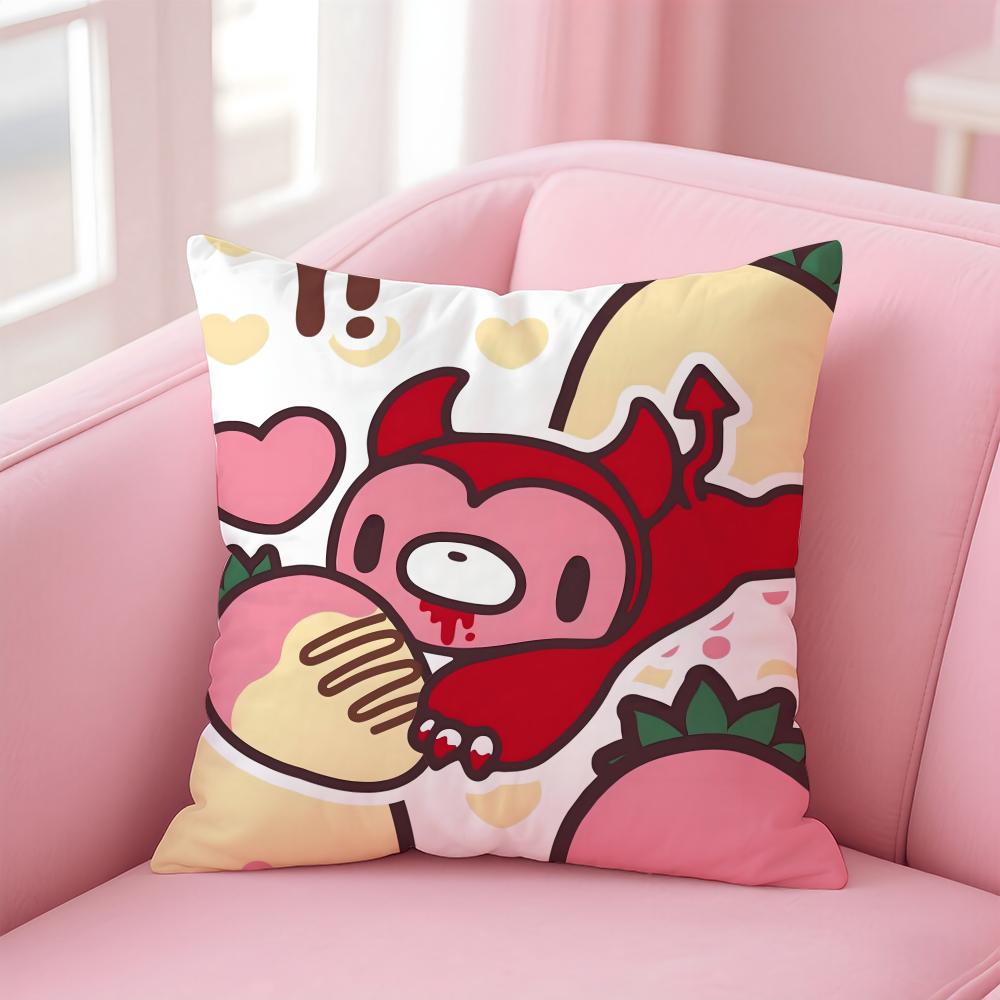 Cartoon G-GloomyS Bear Cushion Cover Home & Car Multi-Scene Pillow Cover - Reversible, Soft & Durable for Daily Use