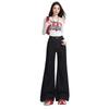Women's High-Waisted Dark Blue Plush Micro-Flare Jeans - Petite Fit for Spring, Autumn, Winter 2026