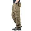 Men's Outdoor Cargo Pants: Loose Fit, Multi-Pocket, Straight-Leg, Large Size.