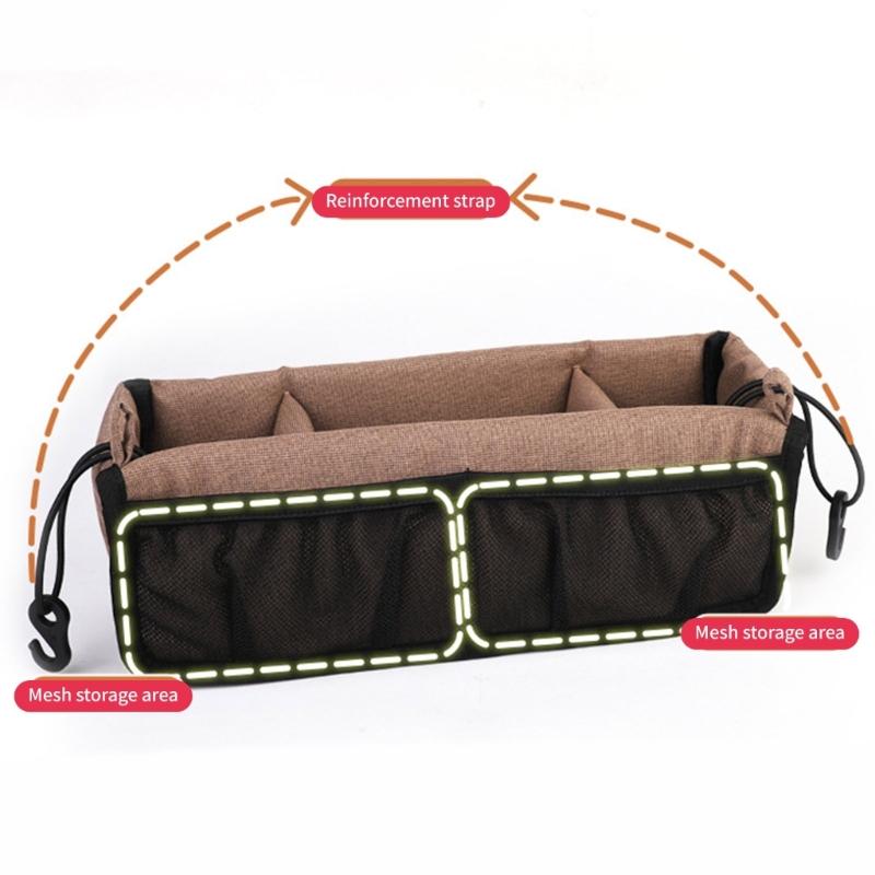 Multifunctional Strollers Storage Hanging Bag with Spacious Compartment for Baby Bottles Toy Snacks Secure Attachment