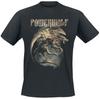 Powerwolf Where The Wild Wolves Have Gone Unisex Baumwoll-T-Shirt, Geflügelter Wolf Druck, Heavy Metal Rock Band Lässiges Tee