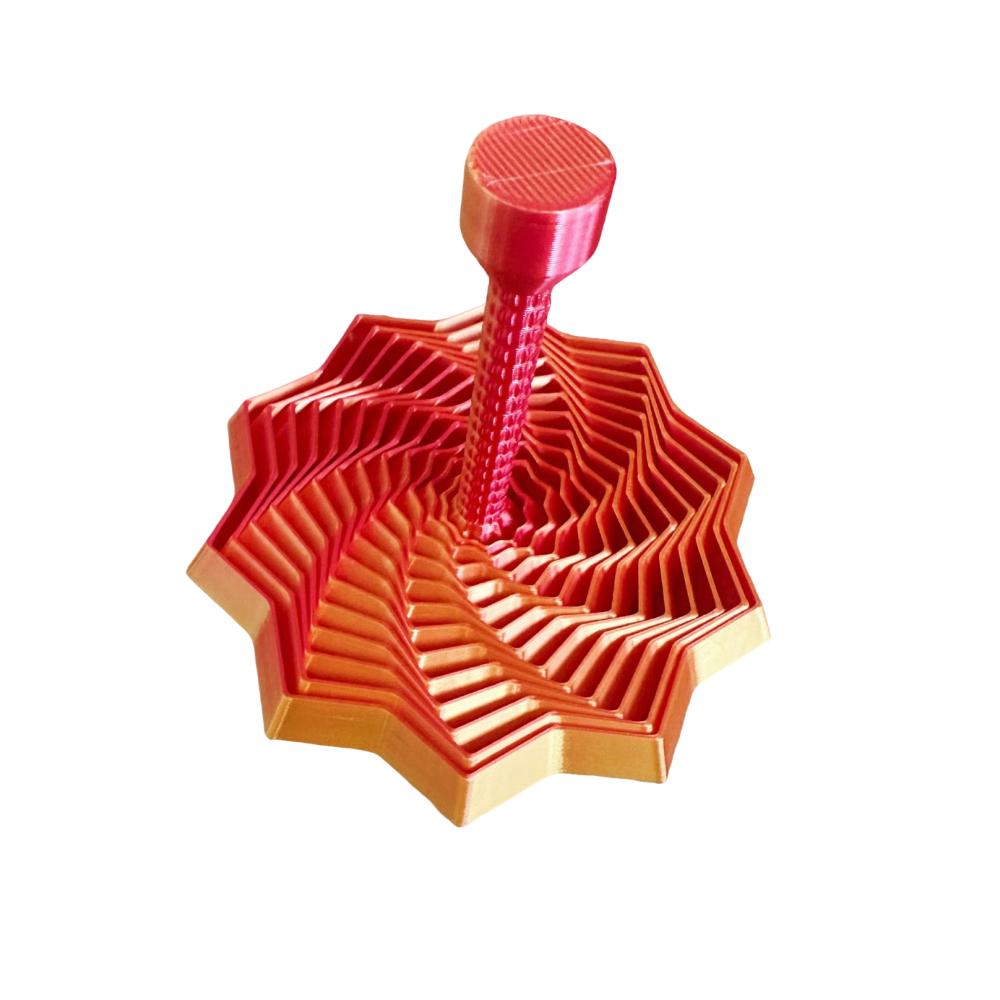 Expanded Visual Illusion Hexagon 3D Printing Whirling Spiral Ornaments Party Games