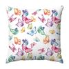 Seamless Watercolor Butterfly Digital Printing Short Plush Pillow Covers for Car Sofa Office Cushion Cover Home Goods 60x60cm