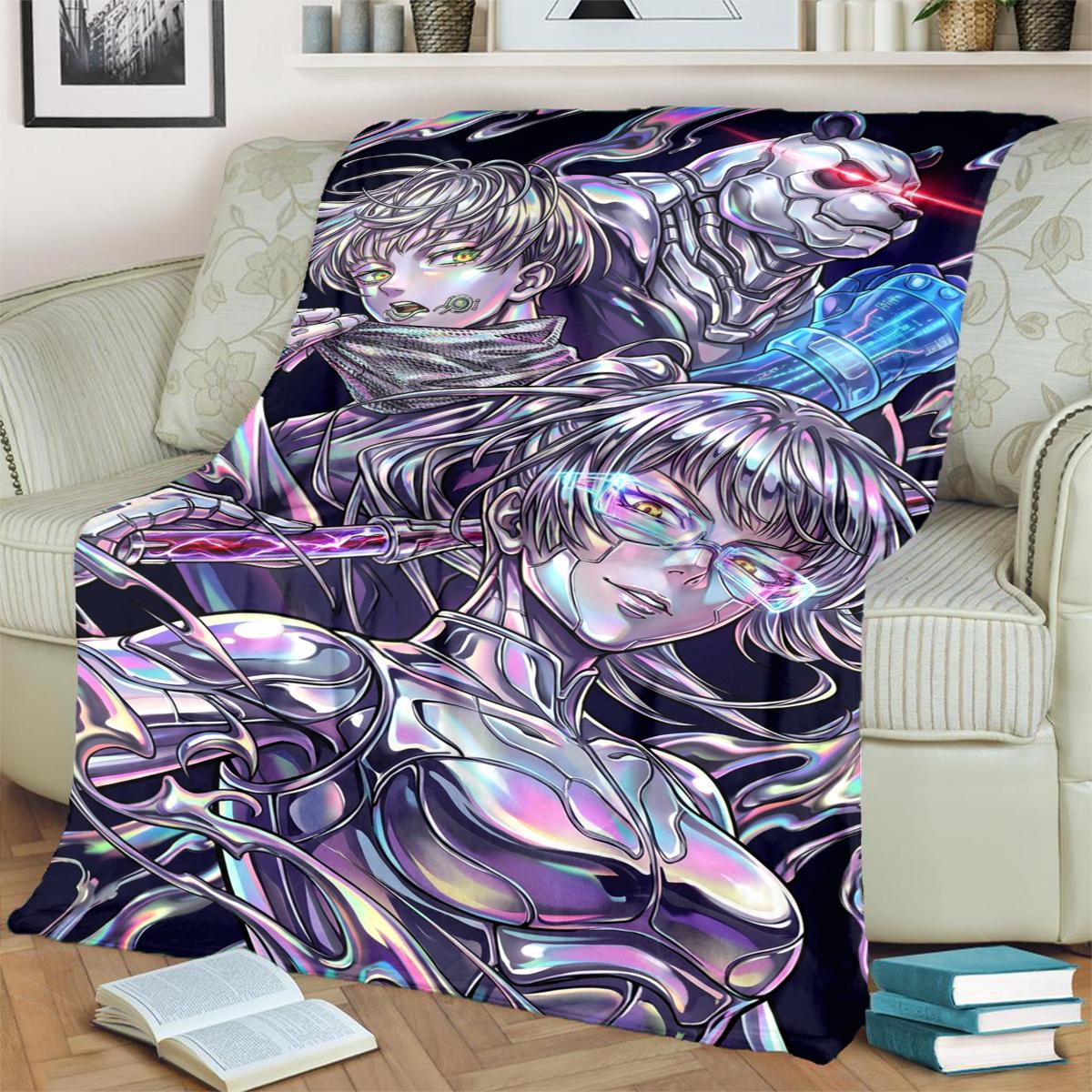 

Jujutsu Kaisen Flannel Blanket with Print Warm Comfortable for Bedrooms, Sofas, Beds, Chairs, Picnics, Travel 75x90cm