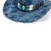 Western Cowboy Hat European and American Old Fringed Jazz Top Hat Farm Shading UV Protection Knight Hat Women