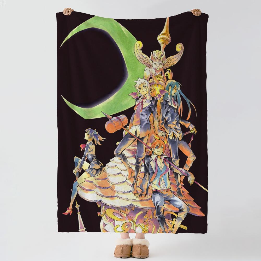 anime D-D Gray man-n Throw Thick Comfort Flannel Quilt, Multi-scene Use Indoor Outdoor Daily Nap