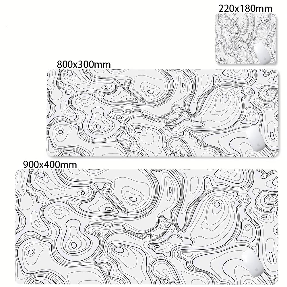 Large Mouse Mat Black And White Mousepad Gaming Mousepads Rubber Keyboard Mats Abstract Desk Pad Strata Liquid Office Mouse Pads
