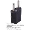 US to EU Adapter Compact Safe ABS Black Power Plug Converter