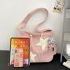 Women Fashion Corduroy Crossbody Shoulder Bag Large Capacity Simple Handbag for Girls