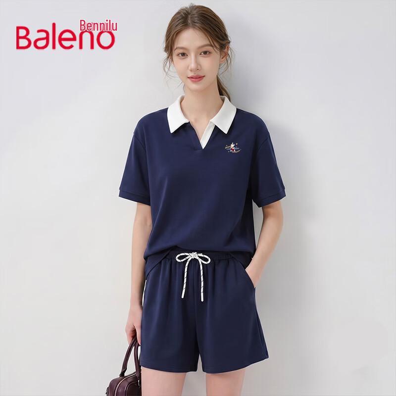Baleno Women s Color-Block Polo & Shorts Set M