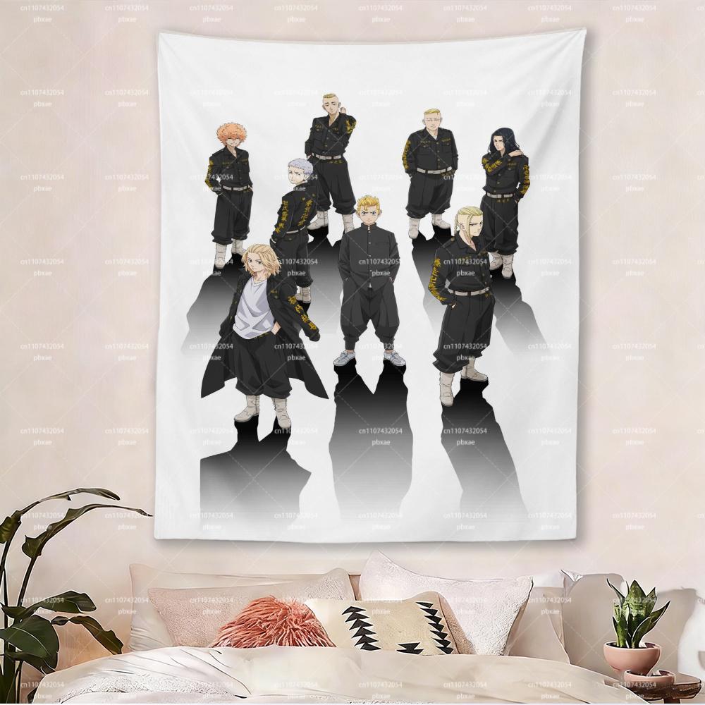 Tokyo R-Revengers M-Manji Gang Large Tapestry, Large Wall Tapestry, Cool Anime Room Decoration Items For Bedroom Dorm