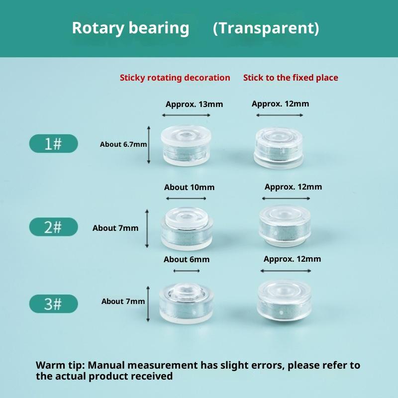10Pcs 360°Rotation Mini Rotating Bearings Smooth Spin 3 Size Ball Bearing Accessories High Precision Jewelry Making