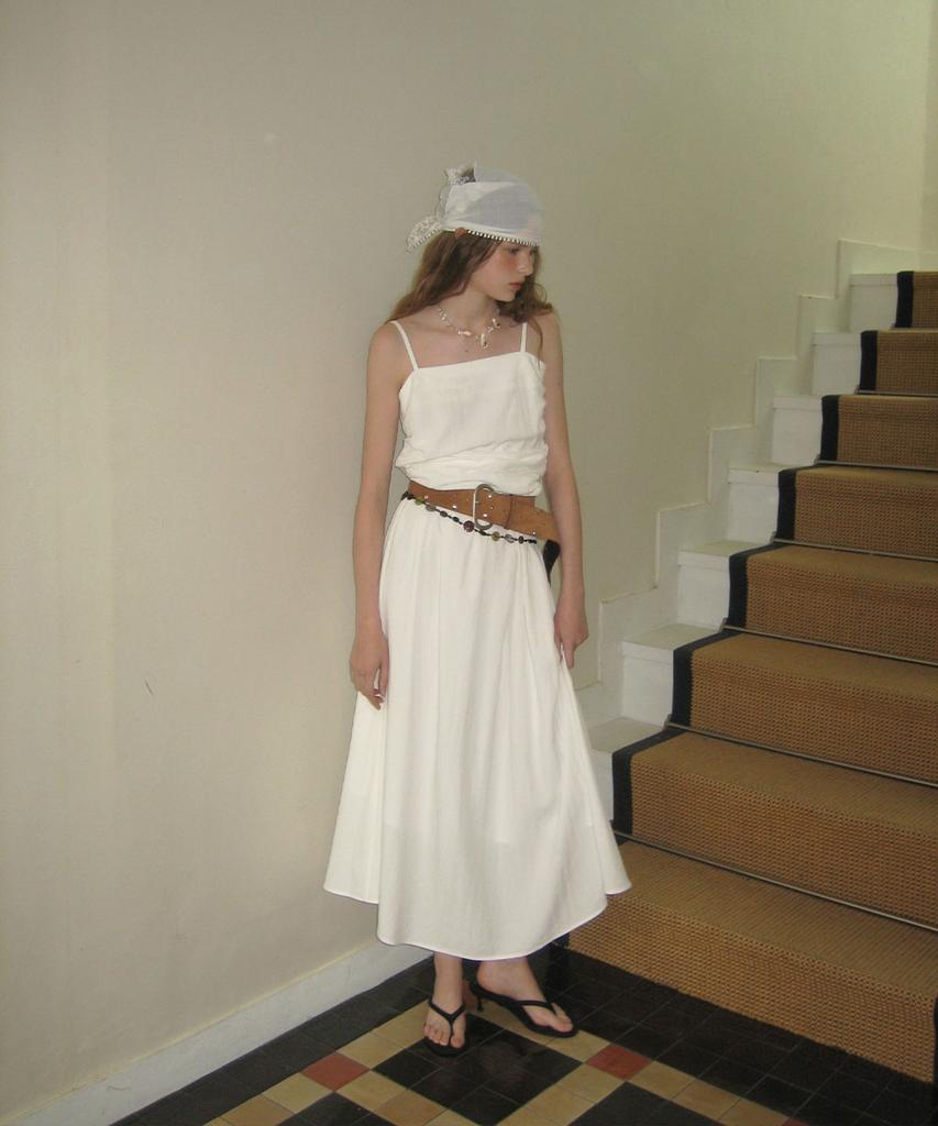 Eopaeleolakaibeu Sicily Shirring Dress - Ivory