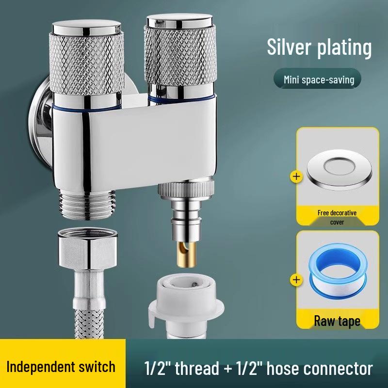 Toilet Spray Gun Set: Dual-Outlet Valve, Booster Water Gun, Feminine Wash