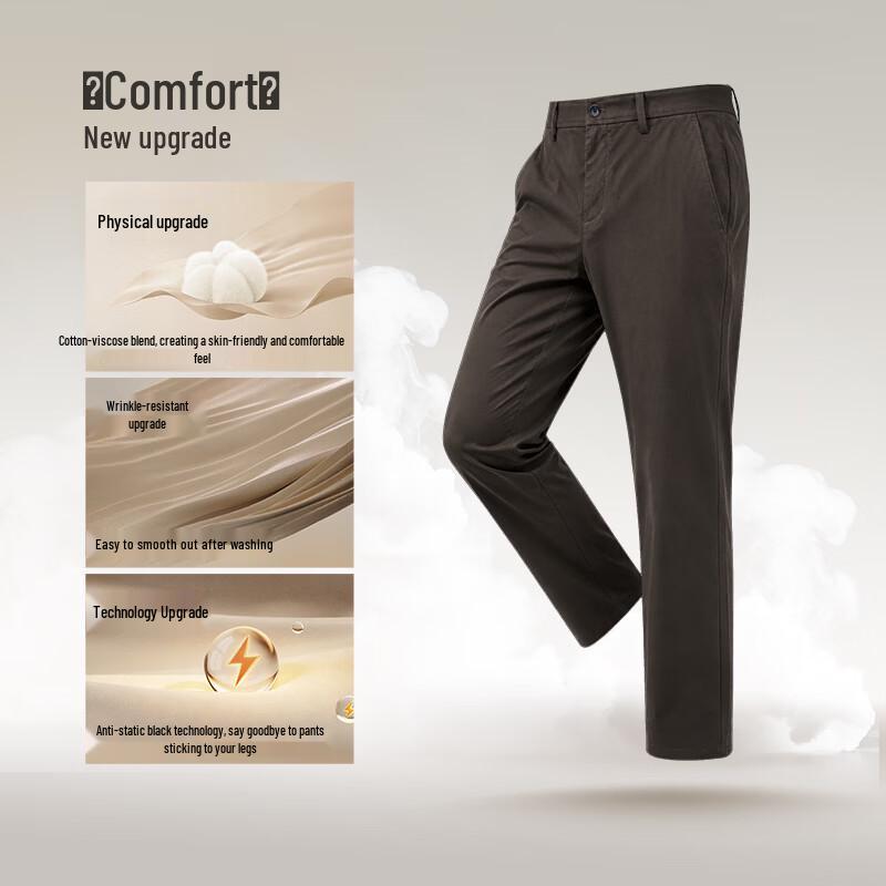 JOEONE Men's Wrinkle-Resistant Casual Pants