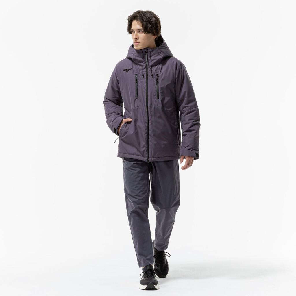 Mizuno Techfil Breath Thermocoat Training Odyssey Gray Wear, Heat-Generating Material, Water-Repellent, 32MEC552,