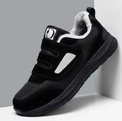 Зимові Теплі Чоловічі Жіночі Діабетичні Туфлі Широкі Туфлі для Ходьби з Регульованою Застібкою Сліпони Ортопедичні Туфлі для Літніх Людей Кросівки