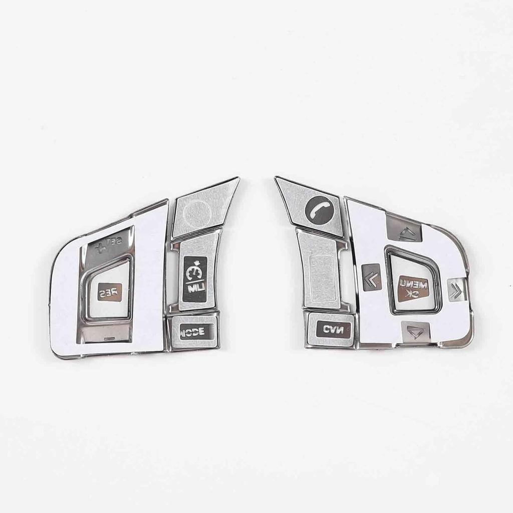 Daeiclru Lenkradtasten-Zieraufkleber Kompatibel mit Jaguar XE XEL XF XFL F-PACE E-PACE F-TYPE, Innendekoration für Lenkradtasten aus Legierung