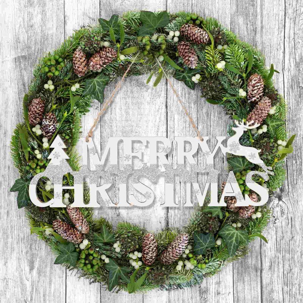 

Подвесной рождественский кулон с английскими буквами, елочный дизайн, подвеска для улицы S