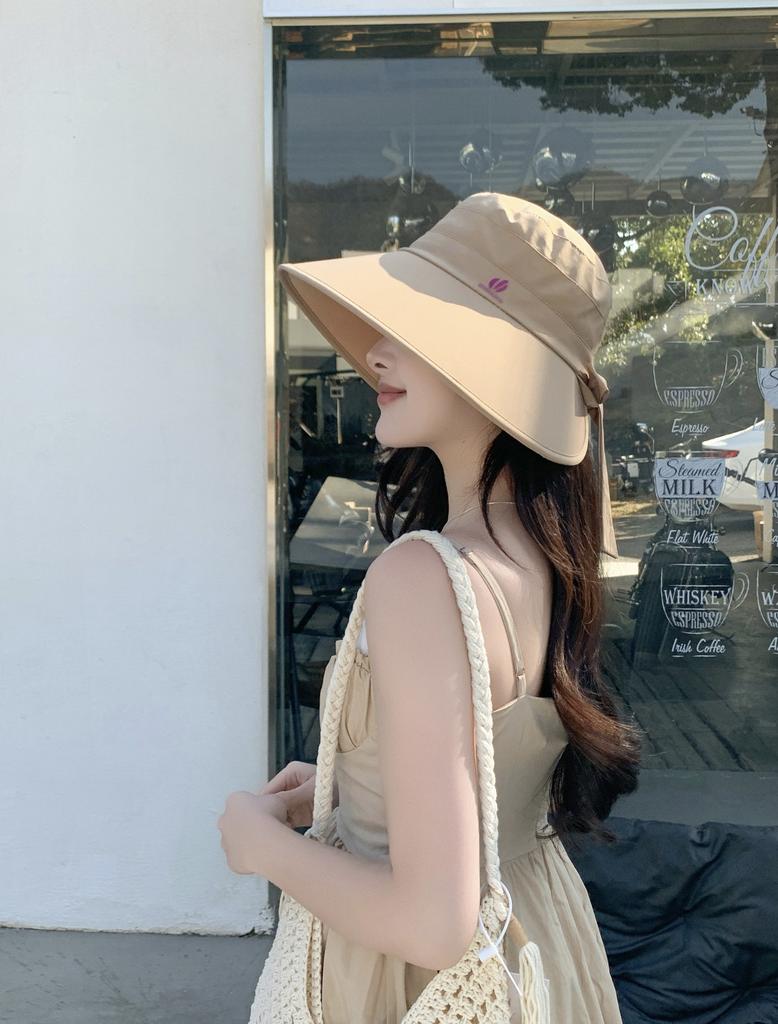 Hat sun hat sun protection UV protection face small bucket hat 2025 new outdoor wrap-around sun hat