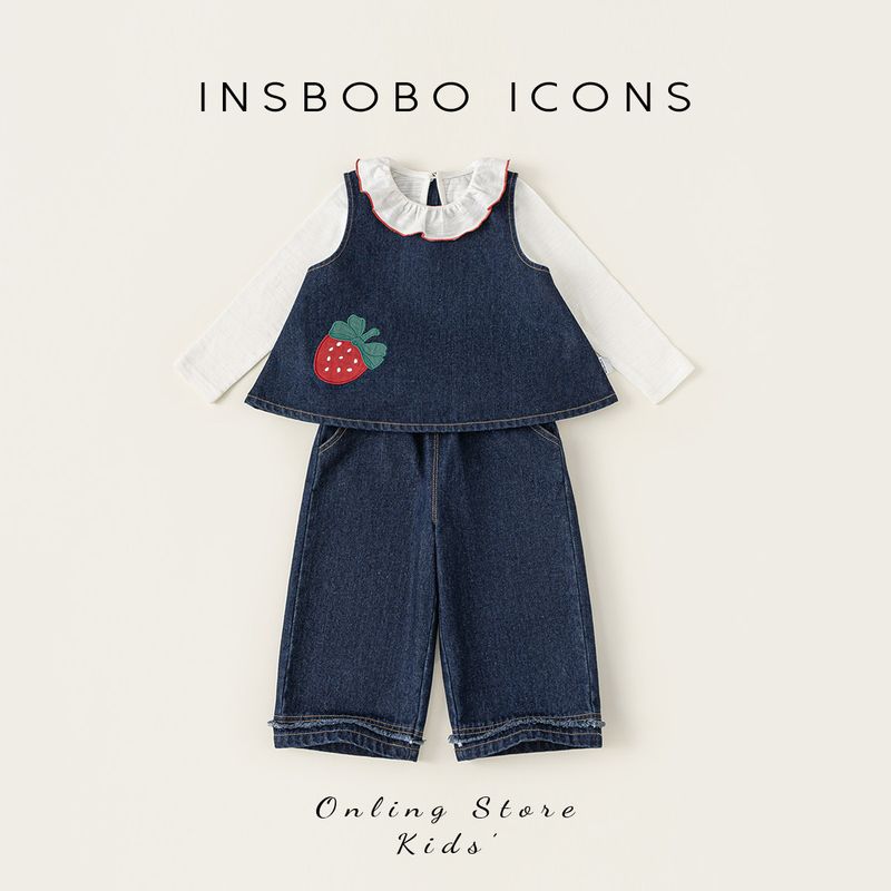 Girls  Outfit 2026 Spring New Style Baby Girl Spring Outfit Stylish Children s Denim Suit Girls  Clothes Spring Wear Blue 100