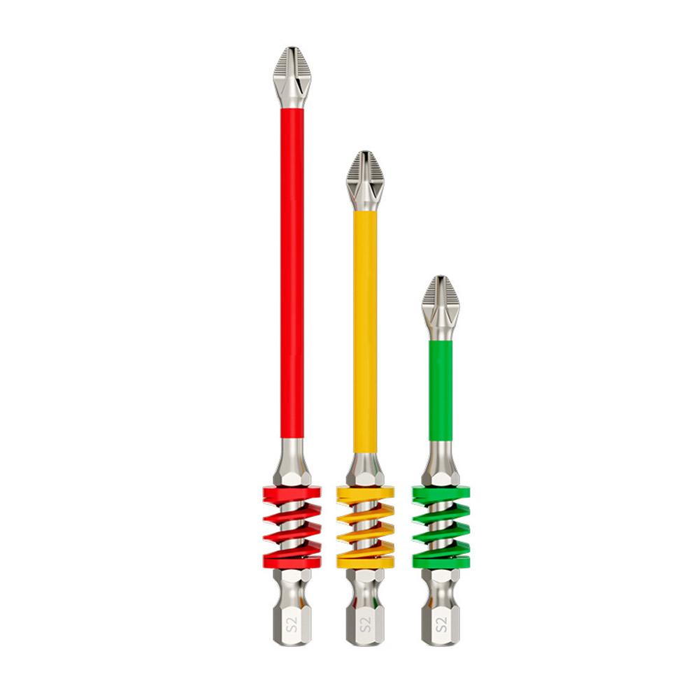 Rainbow Spring Screwdriver Bit 65mm/90mm/110mm Strong Magnetic Anti-Slip Cross Phillips Head for Electric Drill Screwdrivers