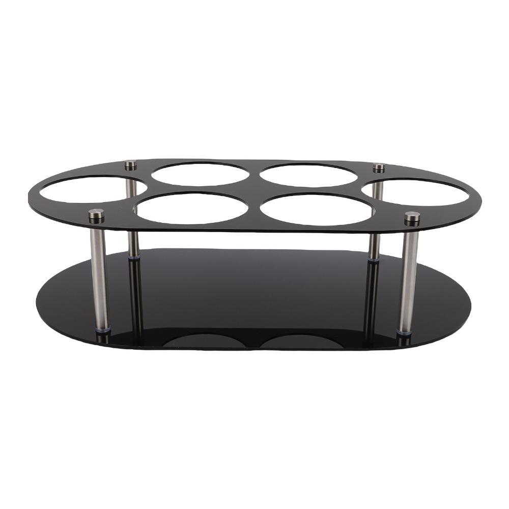 6 Slots Water Bottle Organizer Acrylic Cup Holder Stand for Cabinet Pantry Countertop Home